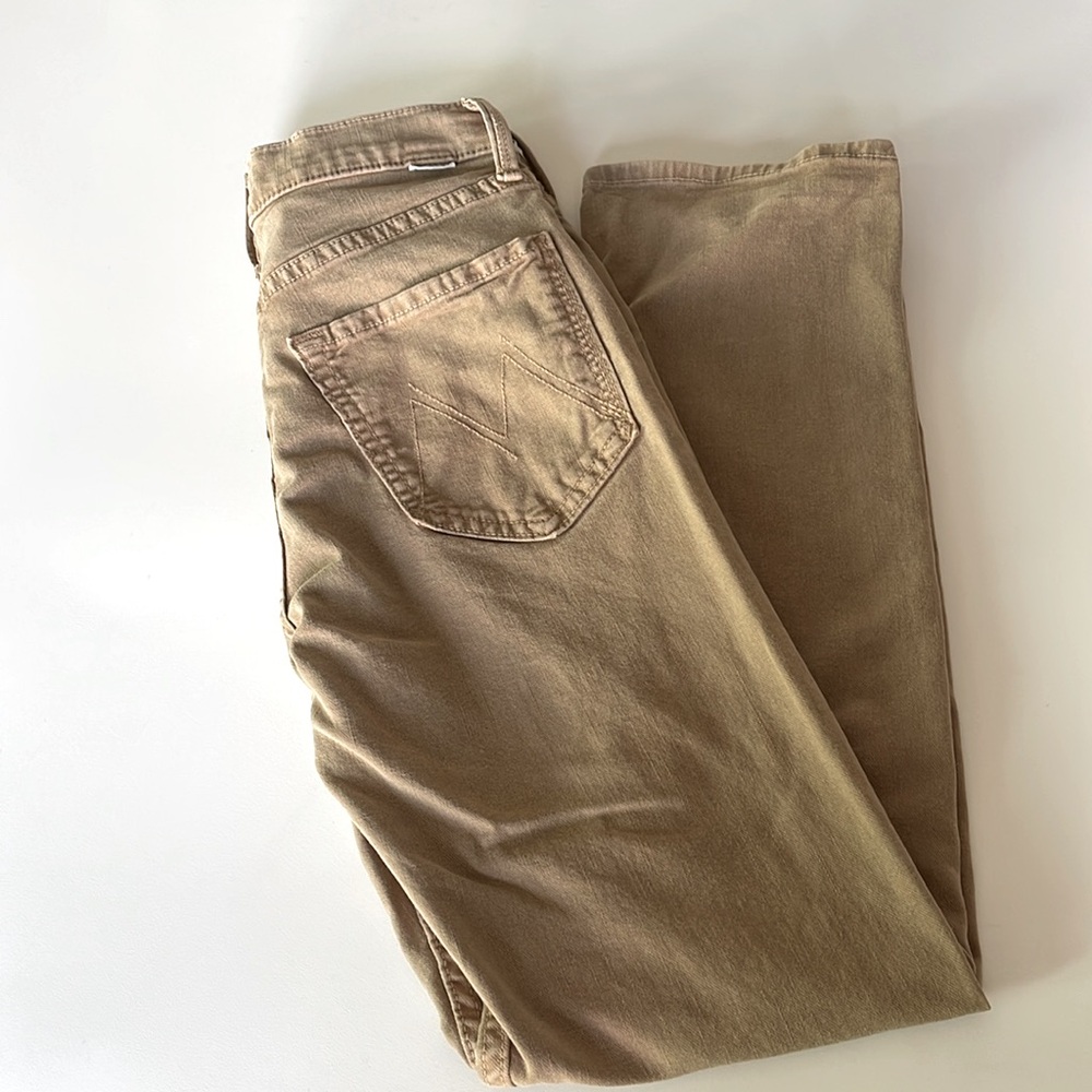 MOTHER Ankle & Cropped Jeans in Tan